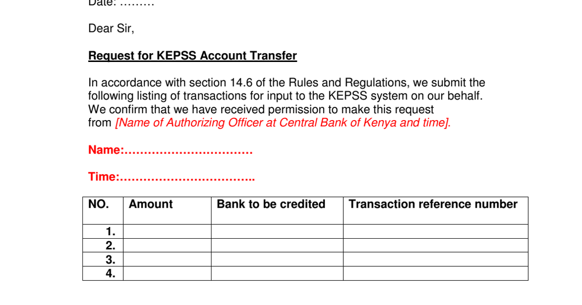 KEPSS Rules and Procedures Schedule F — CBK — KE — RegAlert