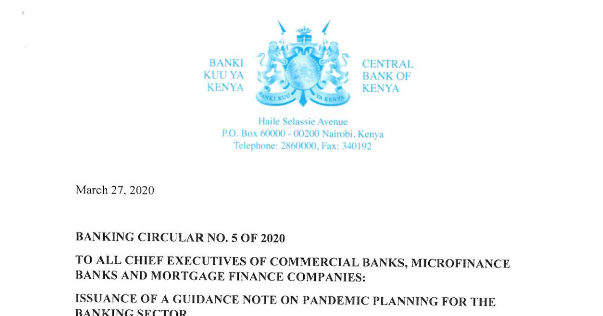 Banking Circular No. 5 of 2020 - Issuance of a Guidance Note on ...